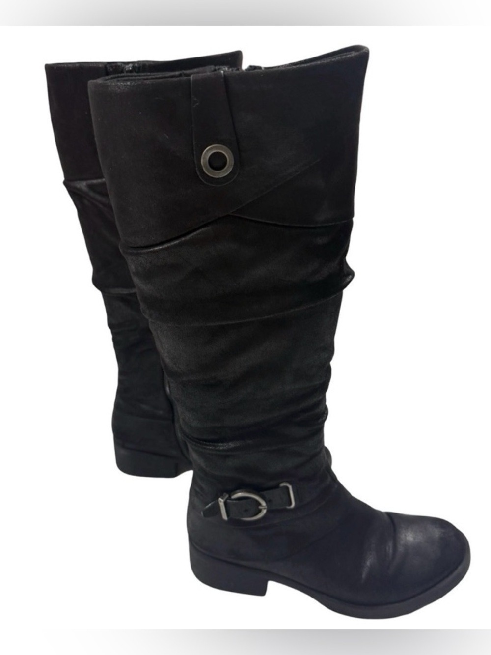 Bearpaw Onika Wide Calf Boots Sz6M Wide Calf Black Riding